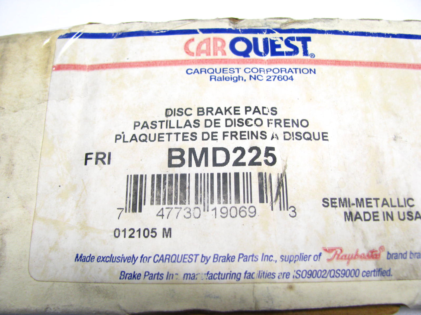 Carquest BMD225 Brake Pads (Front Or Rear)