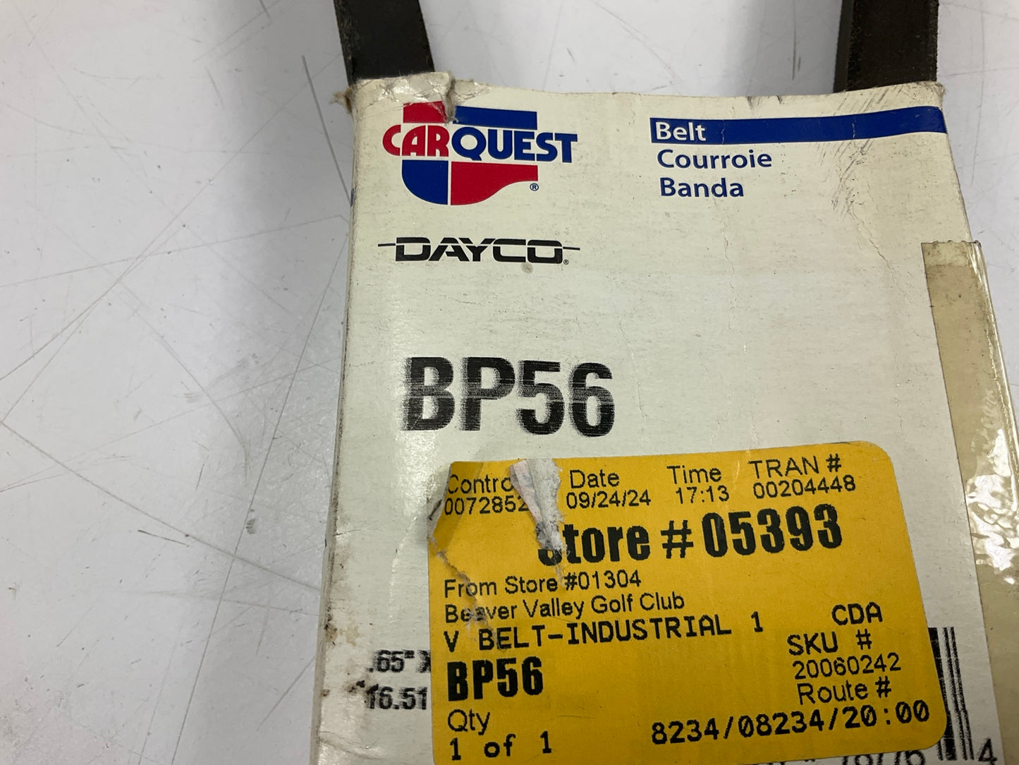 Carquest BP56 Industrial Accessory Drive V-Belt - 5/8'' X 59''