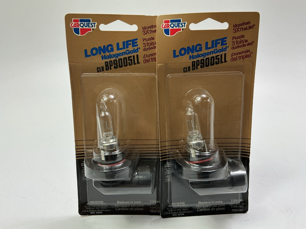(2) Carquest BP9005LL Long Life Headlamp Headlight Light Bulb #9005