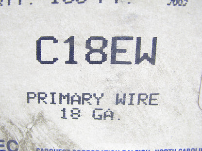 100 FEET - Carquest C18EW WHITE 18 Gauge Automotive Primary Wire