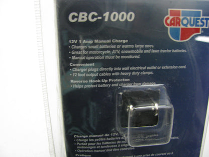 Carquest CBC-1000 12V 1A 1 Amp Trickle Charge Manual Battery Charger