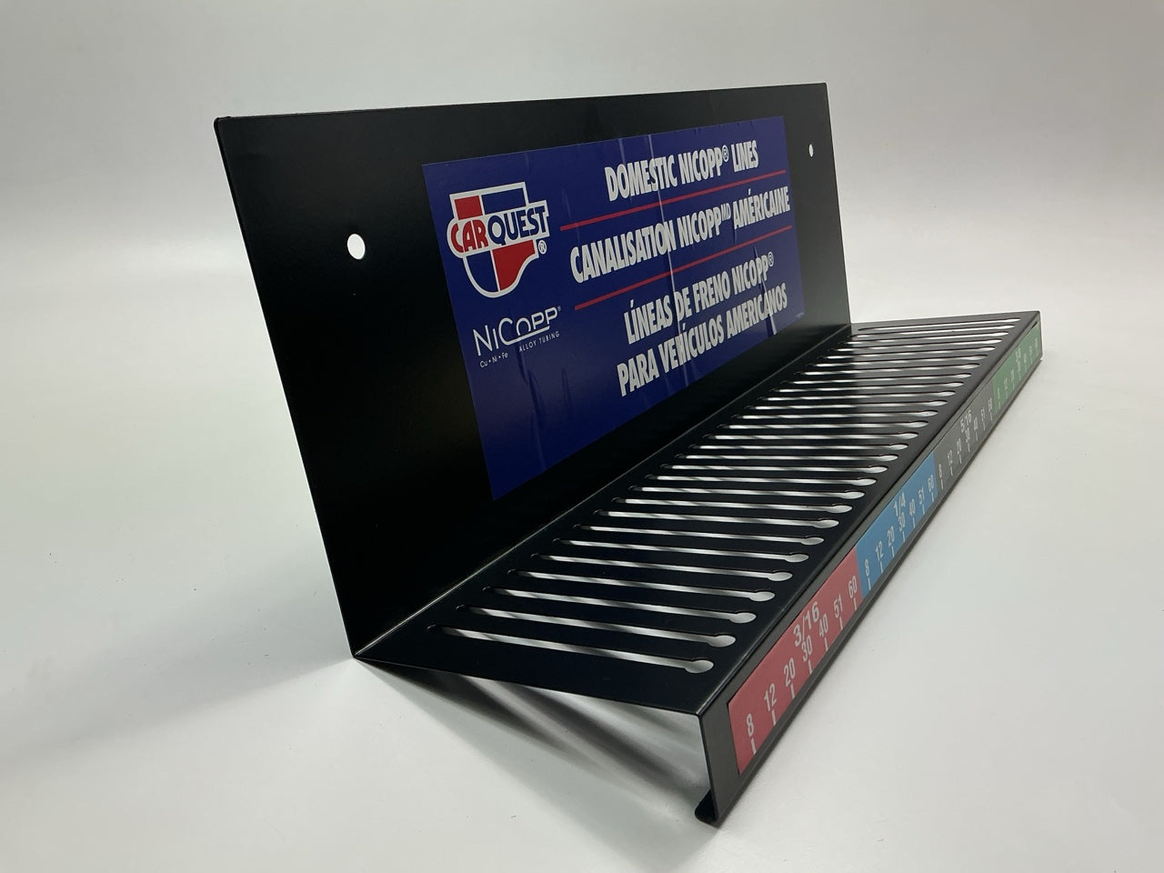 Wall Display, NiCopp Nickel/Copper Brake Line Domestic SAE Organizer Rack