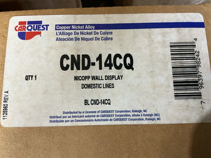 Wall Display, NiCopp Nickel/Copper Brake Line Domestic SAE Organizer Rack