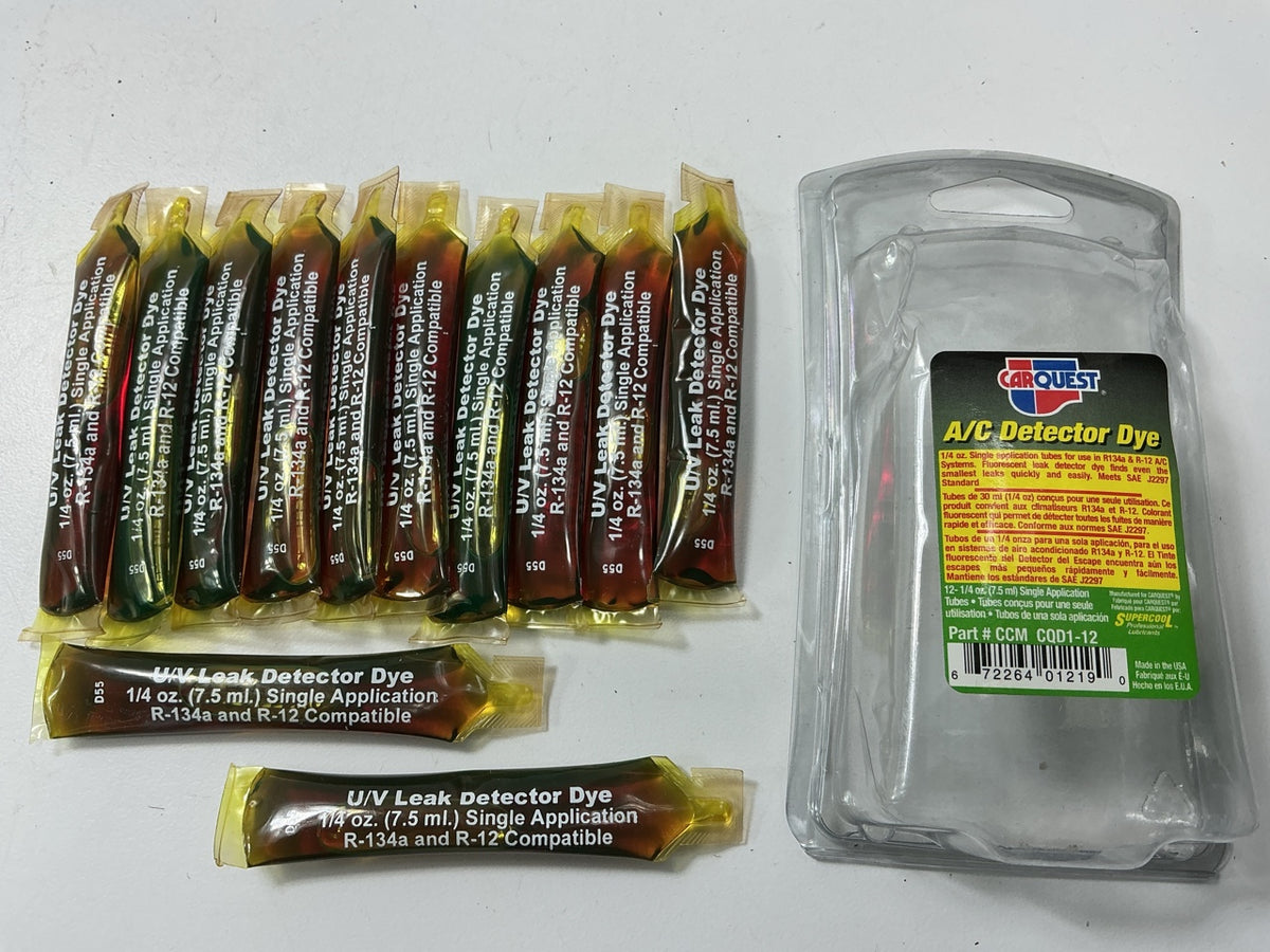 Carquest (Made By Supercool) 1/4 Oz A/C Leak Detection Dye, .25 Oz, 12/ Pack