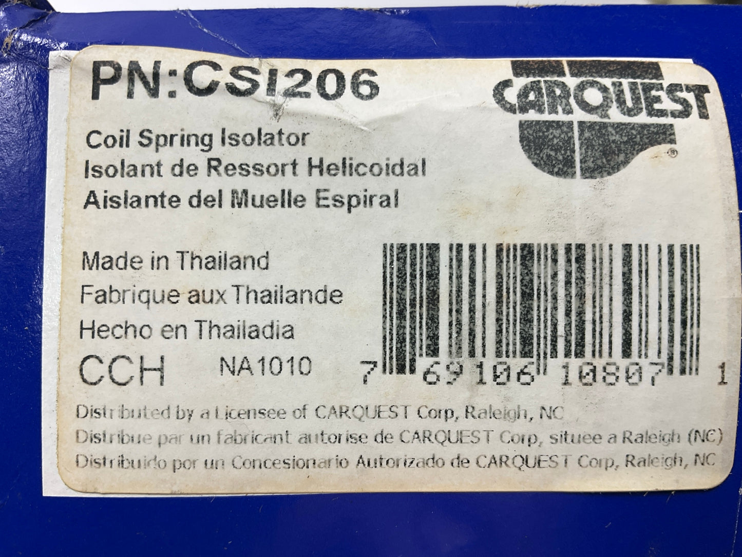 Carquest CSI206 Rear Upper Coil Spring Insulator Spacer
