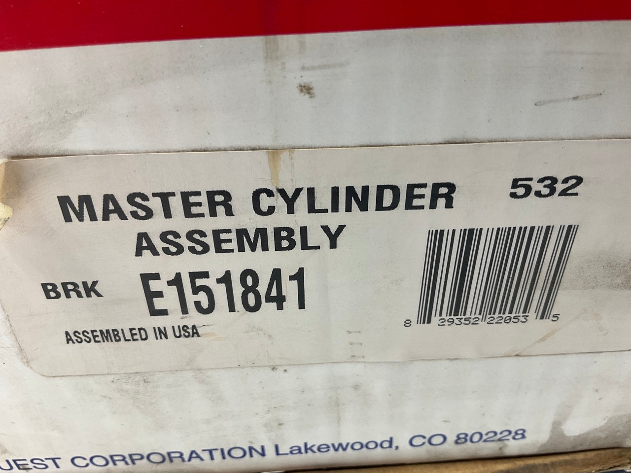 Carquest E151841 Brake Master Cylinder For 2002-2003 Ford E-150 Econoline RWD