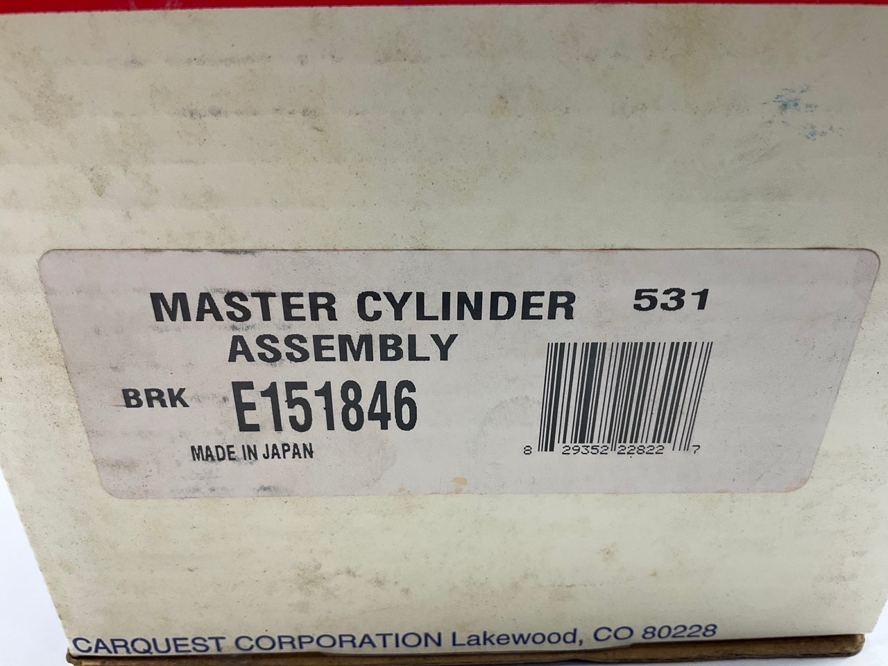 Carquest E151846 Brake Master Cylinder 1990-1991 Lexus ES250, Toyota Camry