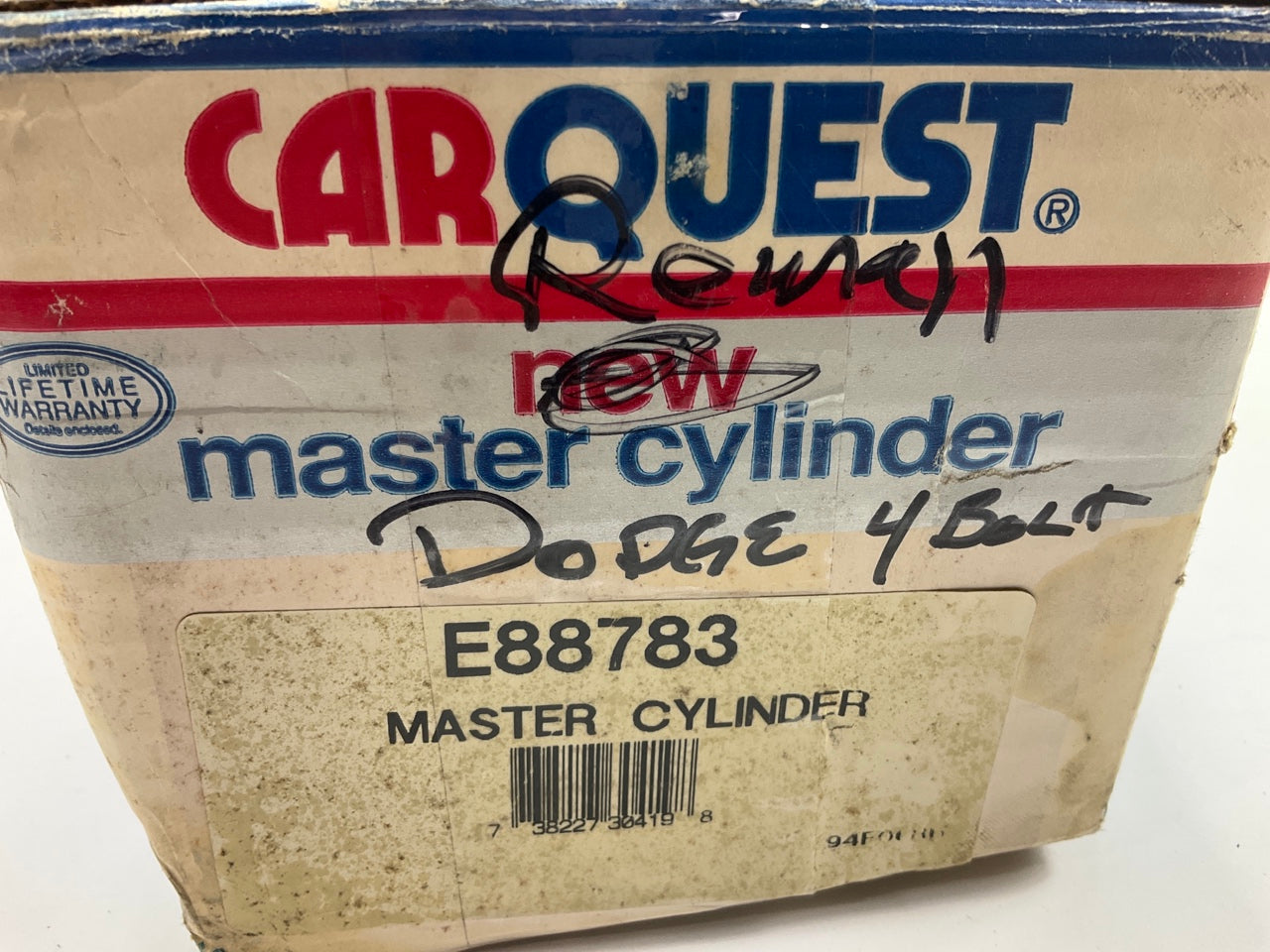 REMAN. Carquest E88783 Brake Master Cylinder