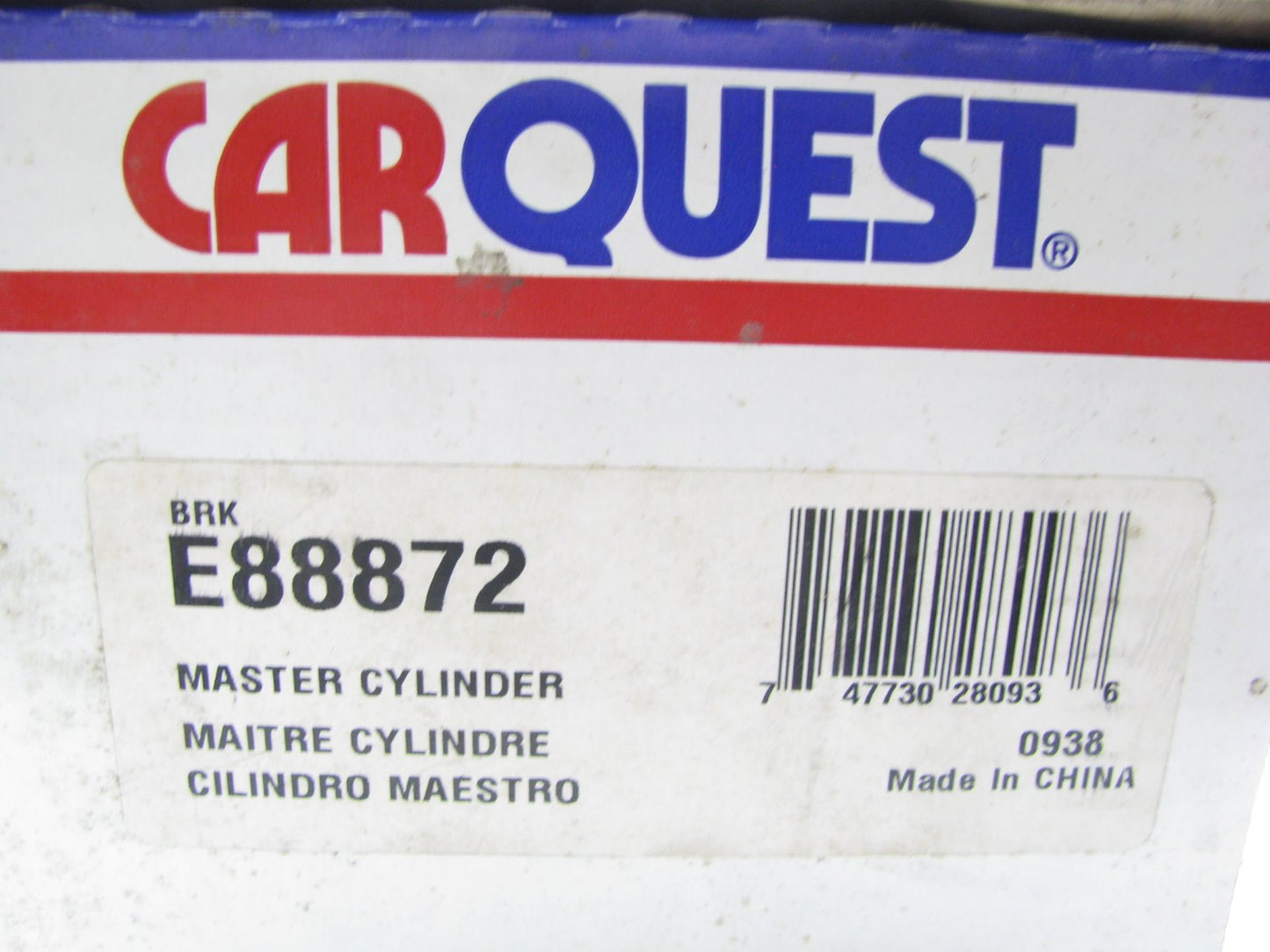 Carquest E88872 Brake Master Cylinder - 1975-1983 Ford E-100 Manual Brakes ONLY