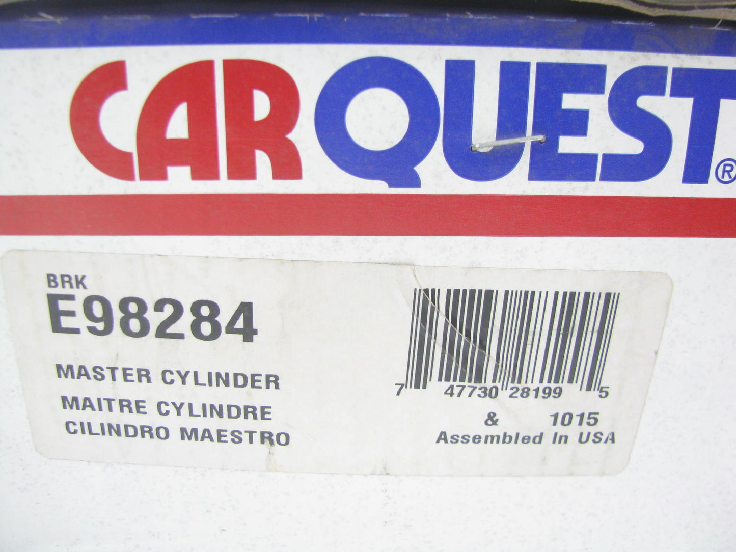 Carquest E98284 Brake Master Cylinder With Reservoir