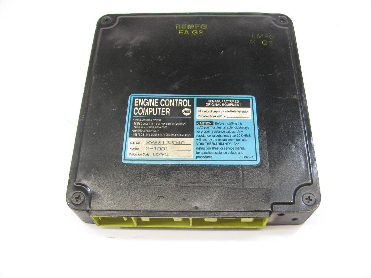 Carquest EM1001 Engine Control ECM Computer 1983-1984 Toyota Celica 2.8L MANUAL