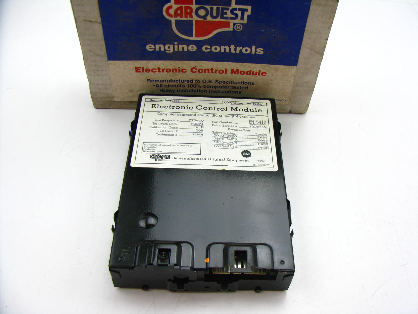 Carquest EM5410 Reman Engine Control Module For 1982 Chevrolet Chevette 1.6L-L4