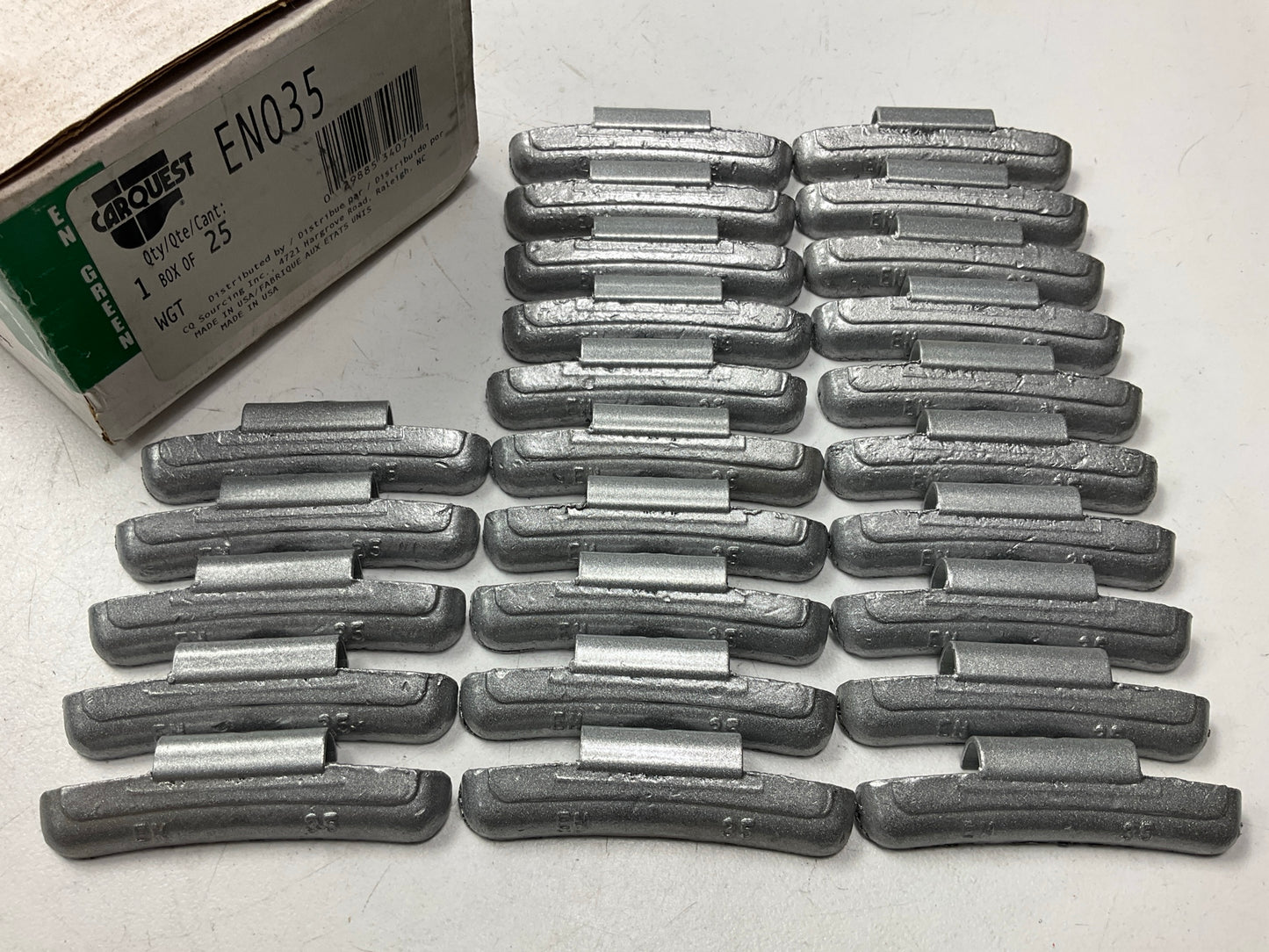 Carquest (Perfect) EN035 Wheel Weights 35 Gram (1.25 Oz) - Box Of 25