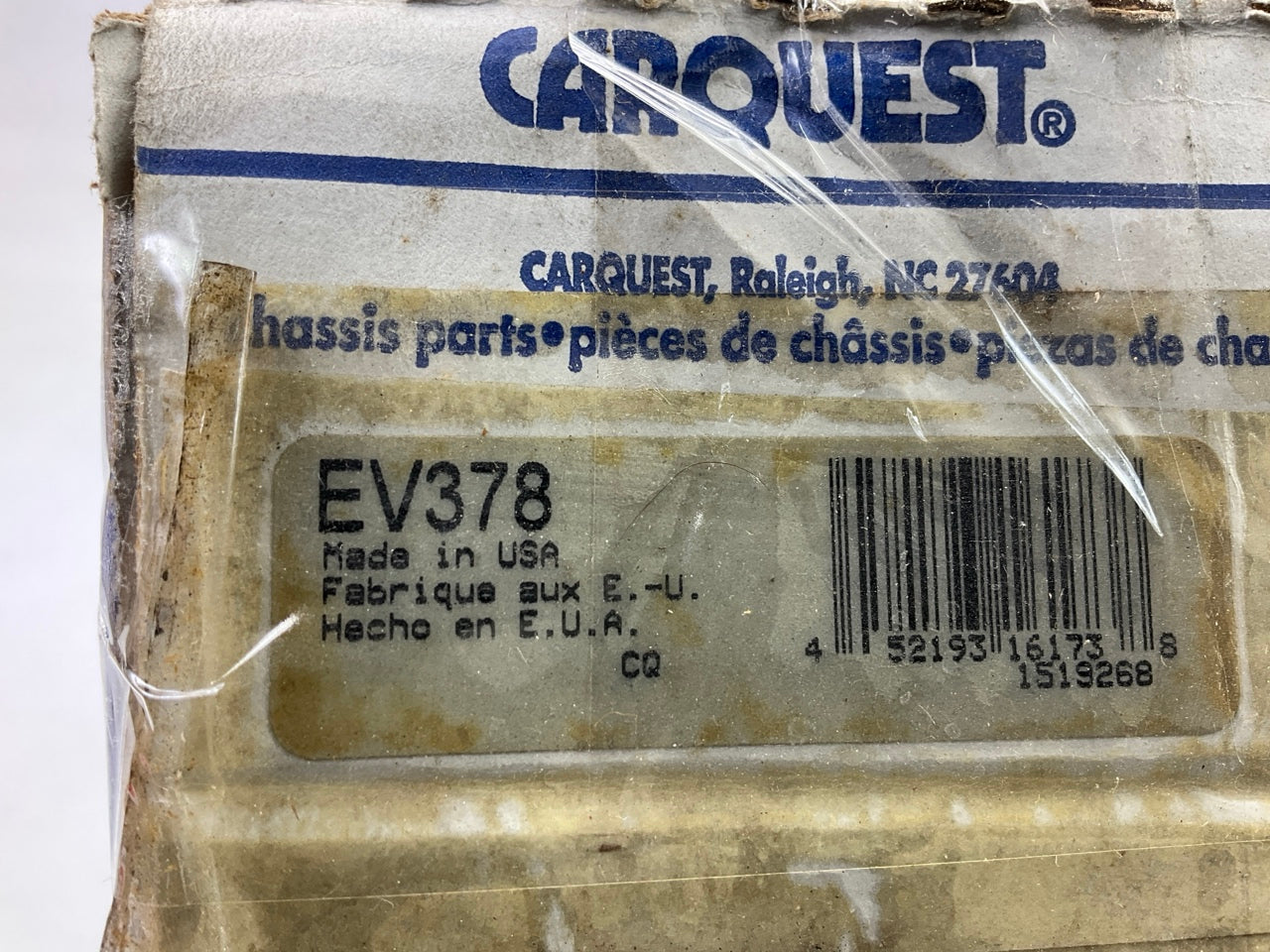 Carquest EV378 Front Inner Steering Tie Rod End