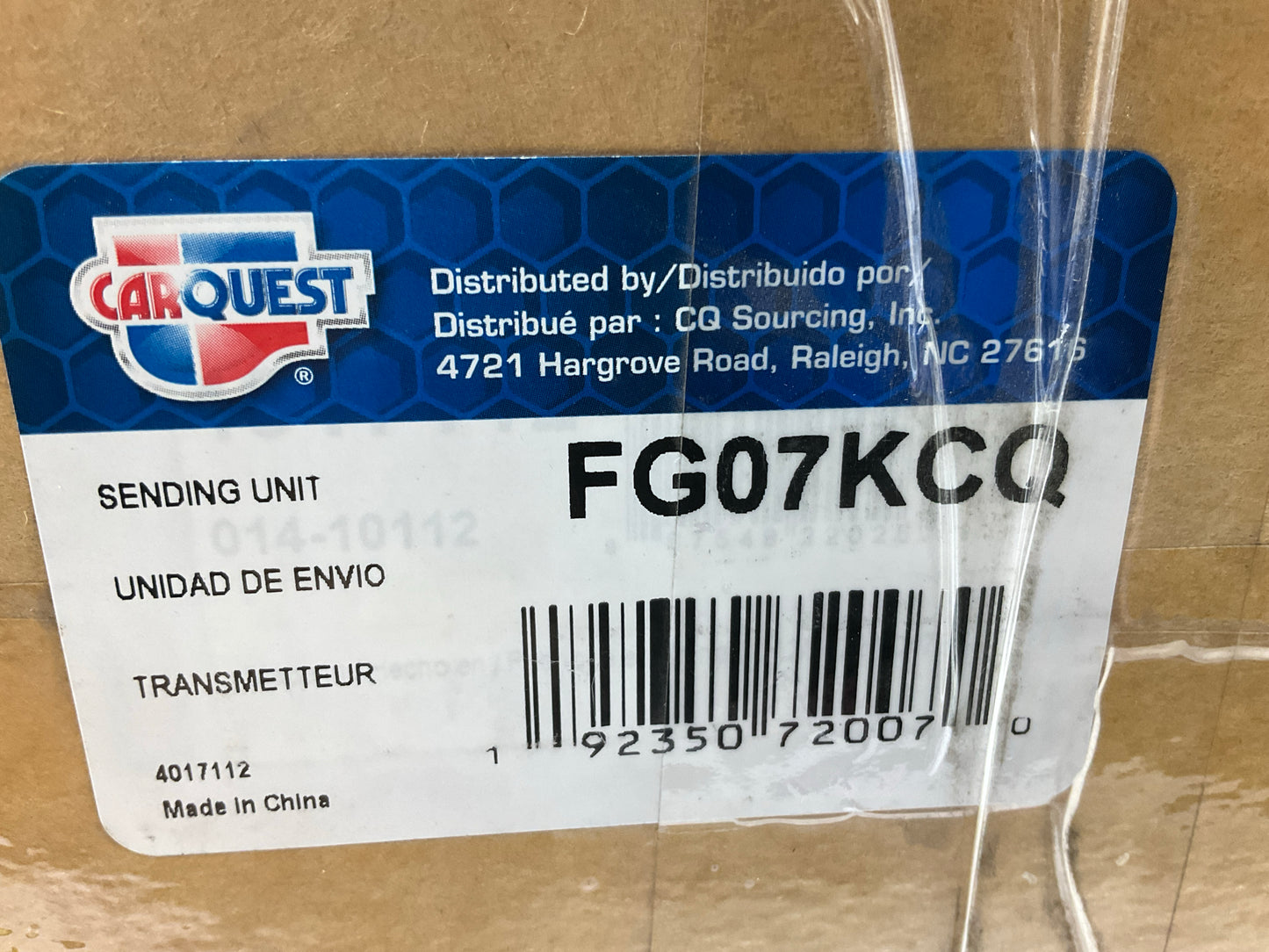 Carquest FG07KCQ Fuel Level Sender Sending Unit