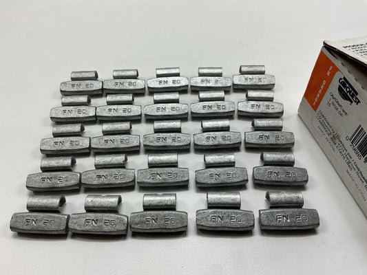 Carquest FN020FE Coated Steel Wheel Weights 20gm (0.705 Oz) - 25 Pack