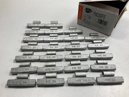 Carquest (Perfect) FN030FE Coated Steel Wheel Weight 30 Gram (1.06 Oz) - 25 Pcs