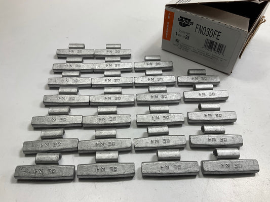 Carquest (Perfect) FN030FE Coated Steel Wheel Weight 30 Gram (1.06 Oz) - 25 Pcs