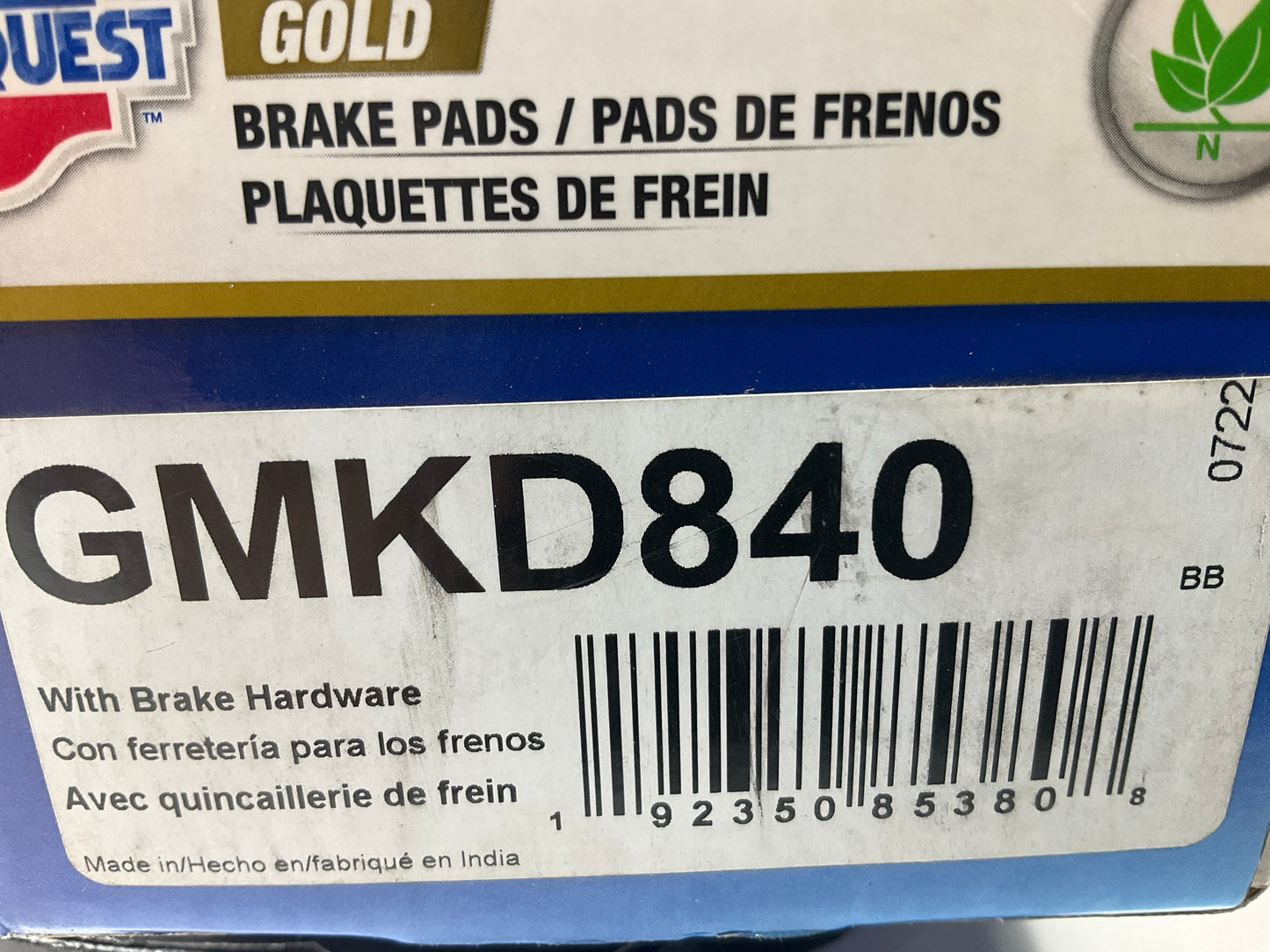 Carquest GMKD840 Front Semi-Metallic Disc Brake Pads