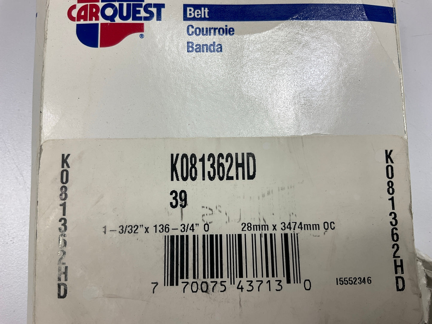 Carquest K081362HD Serpentine Belt