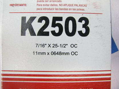 Carquest K2503 Serpentine Belt - 0.42'' X 25.0'' - 3 Ribs
