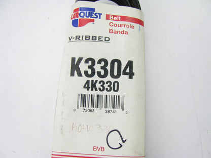 Carquest K3304 Serpentine Belt - 0.56'' X 33.50'' - 4 Ribs