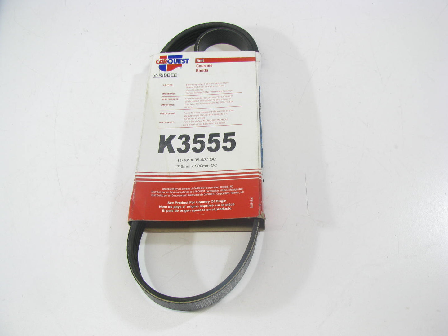 Carquest K3555 Serpentine Belt - 0.69'' X 36.00'' - 5 Ribs