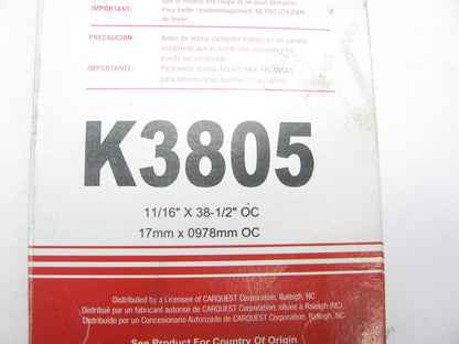 Carquest K3805 Serpentine Belt - 0.69'' X 38.00'' - 4 Ribs