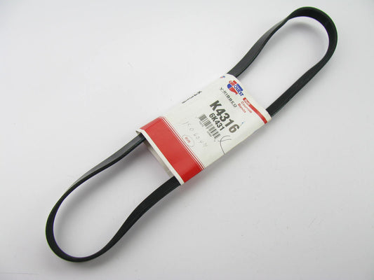 Carquest K4316 Serpentine Belt - 0.84'' X 43.727'' - 6 Ribs