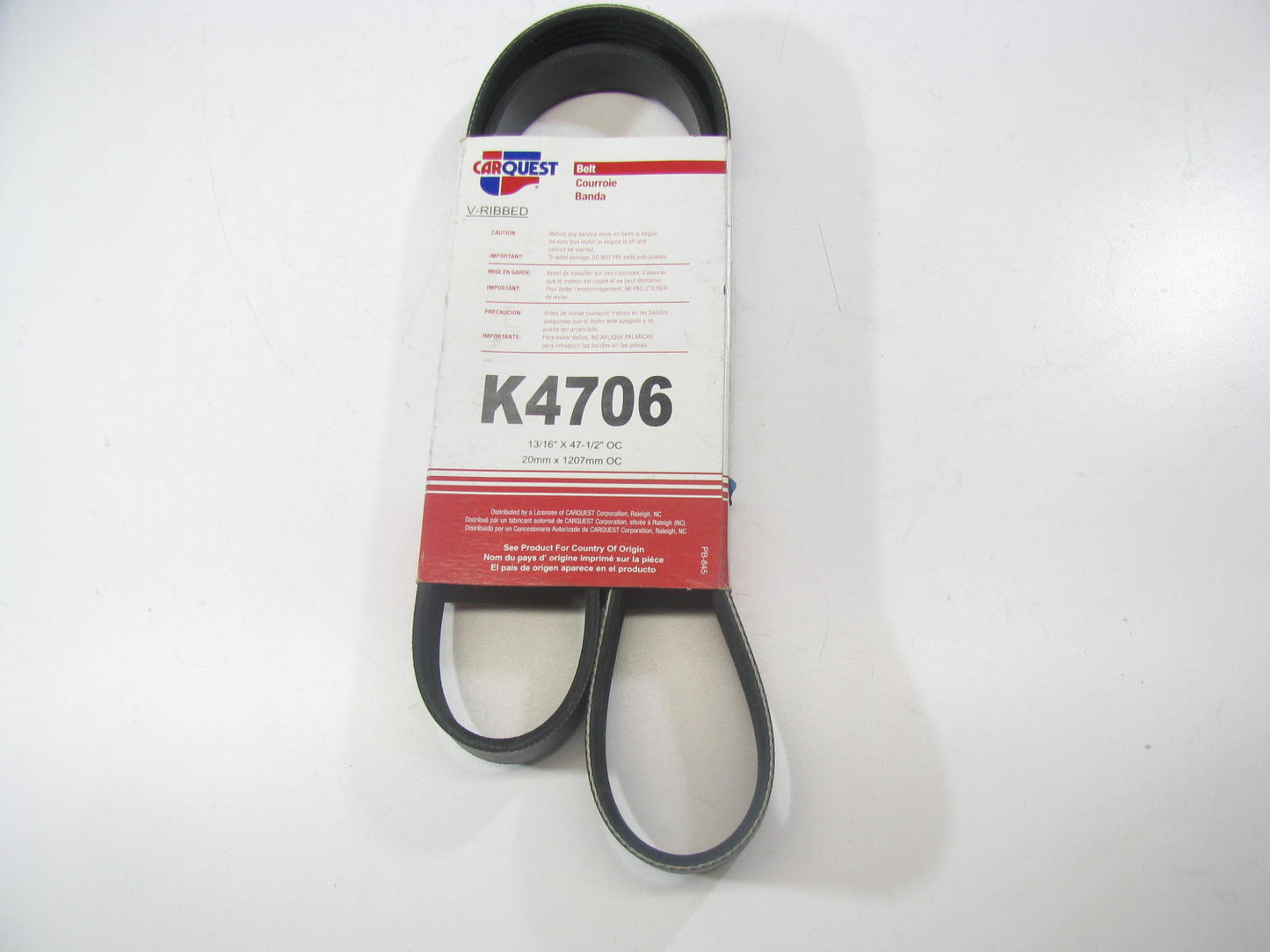 Carquest K4706 Serpentine Belt - 0.84'' X 47.50'' - 6 Ribs