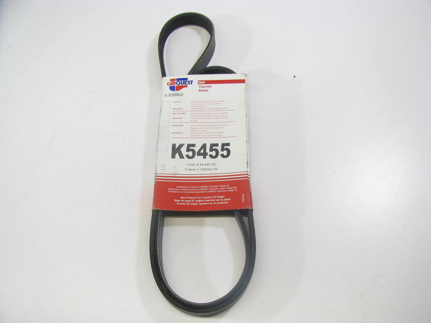 Carquest K5455 Serpentine Belt - 0.69'' X 55.00'' - 5 Ribs