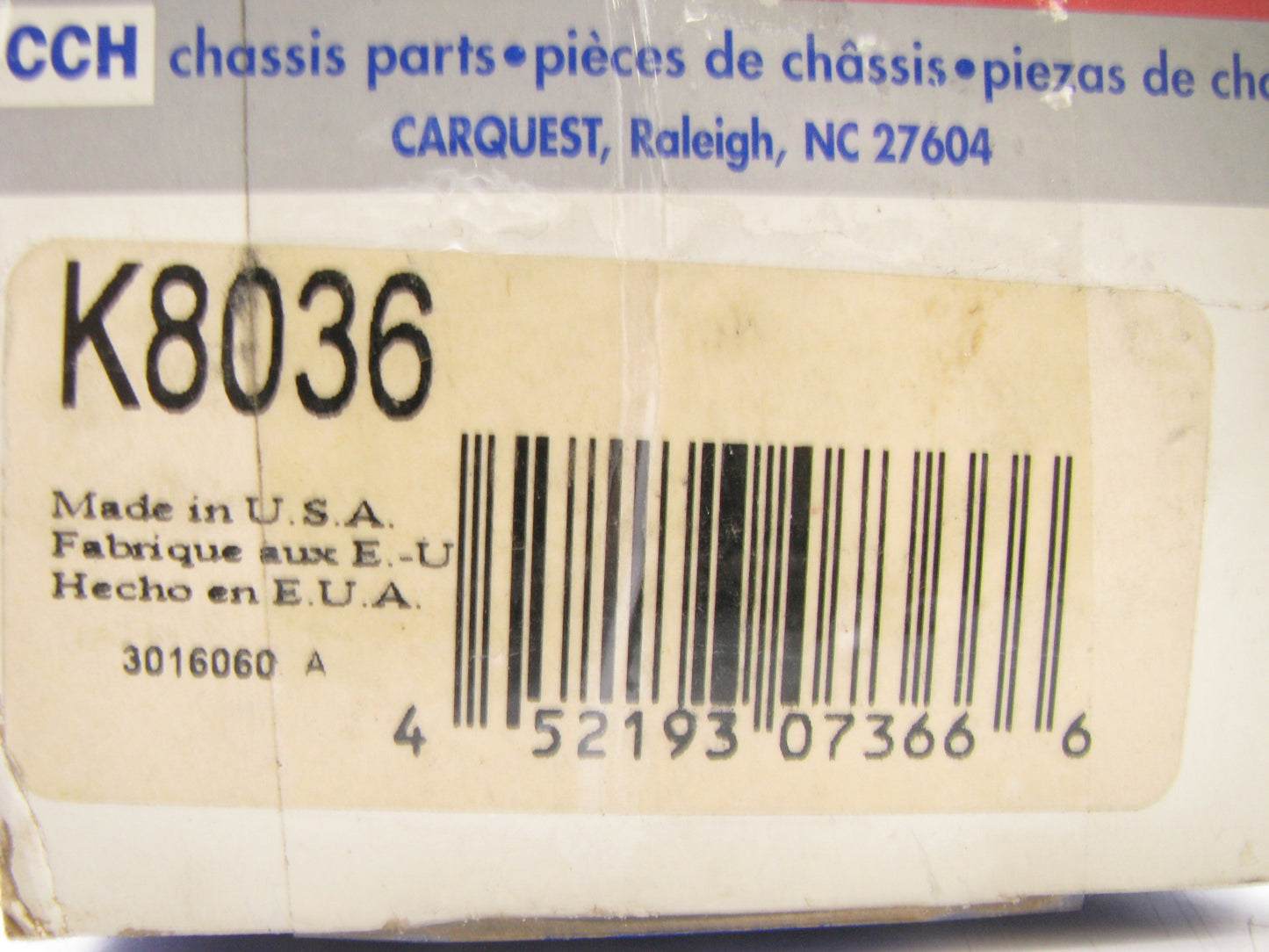 Carquest K8036 Suspension Ball Joint - Front Upper
