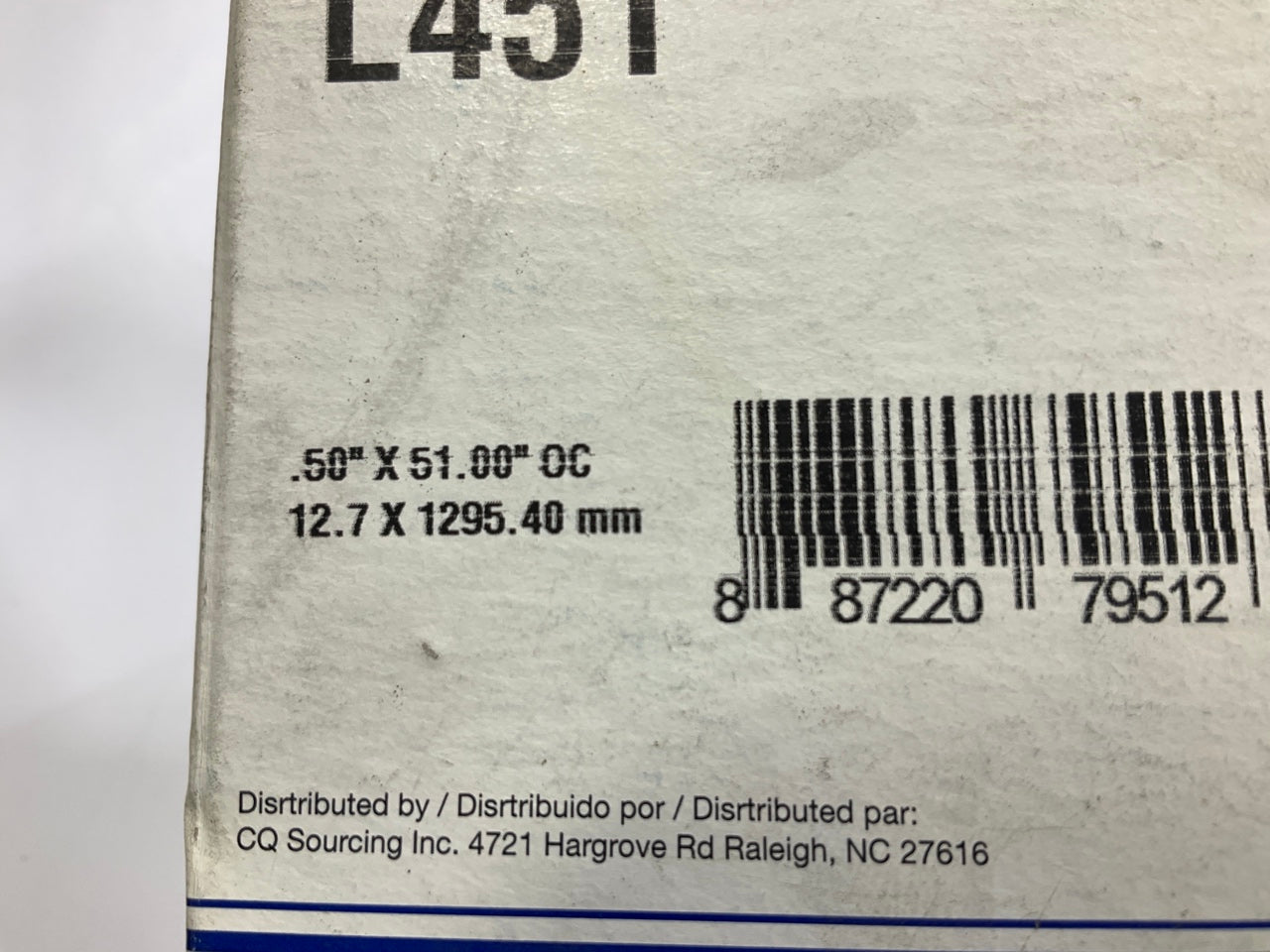 Carquest L451 Lawn & Garden Power Equipment Accessory Drive Belt - 1/2'' X 51''