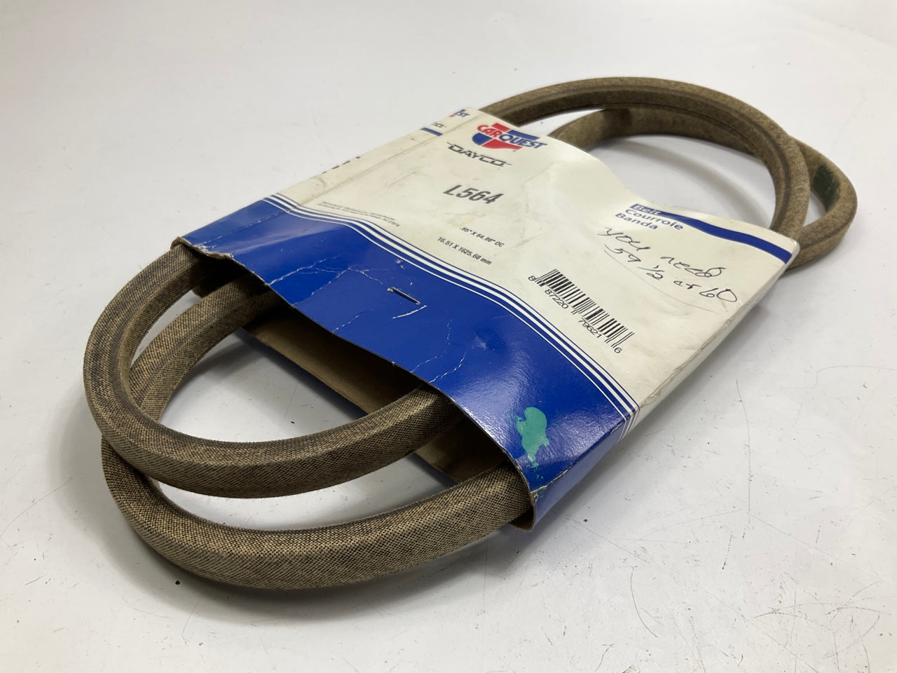Carquest L564 Lawn & Garden Power Equipment Accessory Drive Belt, 5/8'' X 64''