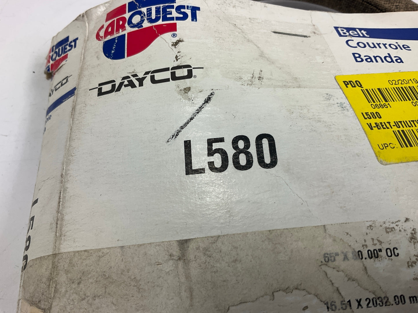Carquest L580 Lawn & Garden Power Equipment Accessory Drive Belt, 5/8 X 80''