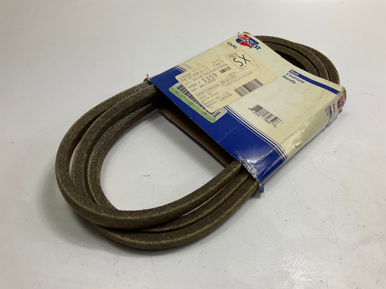 Carquest L593 Lawn & Garden Power Equipment Accessory Drive Belt, 5/8 X 93''