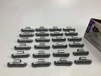 (24) Carquest LH050 LH-Series Lead Clip-On Wheel Weights, 0.50 Oz