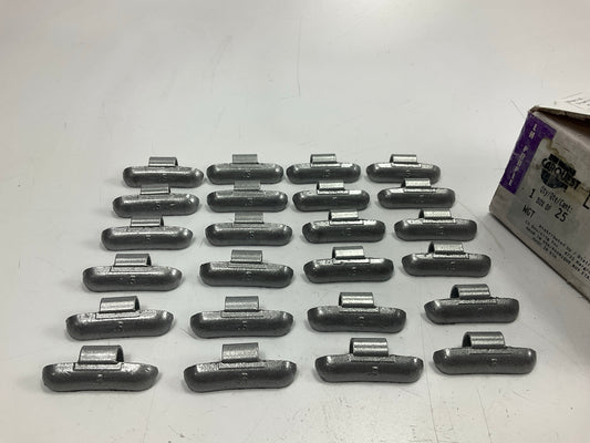 (24) Carquest LH050 LH-Series Lead Clip-On Wheel Weights, 0.50 Oz