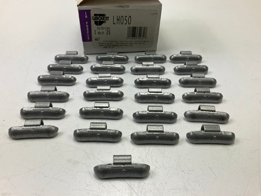 (25) Carquest LH050 LH-Series Lead Clip-On Wheel Weights, 0.50 Oz