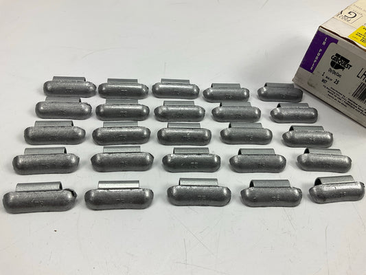 (25) Carquest LH075 LH-Series Lead Clip-On Wheel Weights, 0.75 Oz