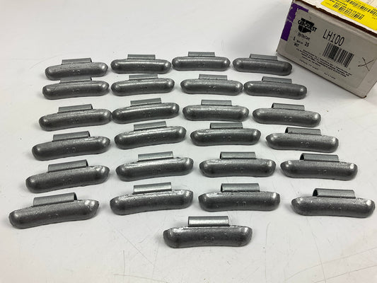 (25) Carquest LH100 LH-Series Lead Clip-On Wheel Weights, 1.00 Oz