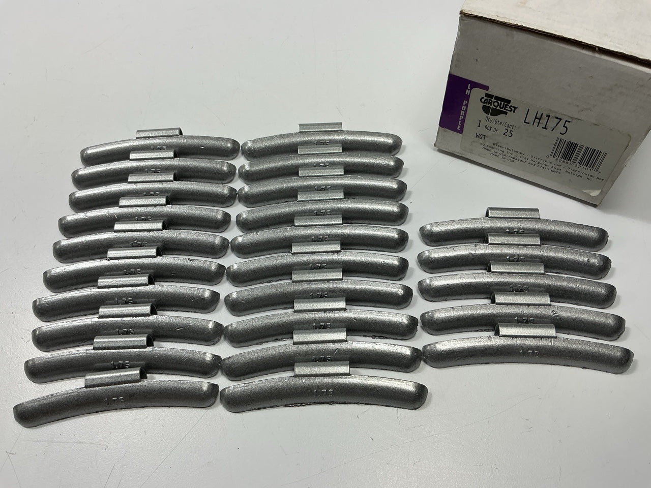 (25) Carquest LH175 LH-Series Lead Clip-On Wheel Weights, 1.75 Oz
