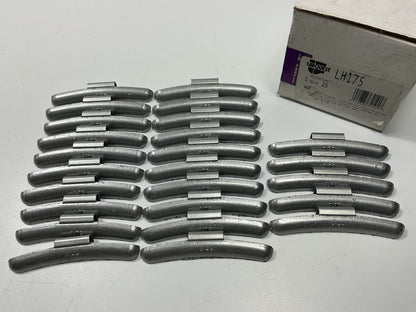 (25) Carquest LH175 LH-Series Lead Clip-On Wheel Weights, 1.75 Oz