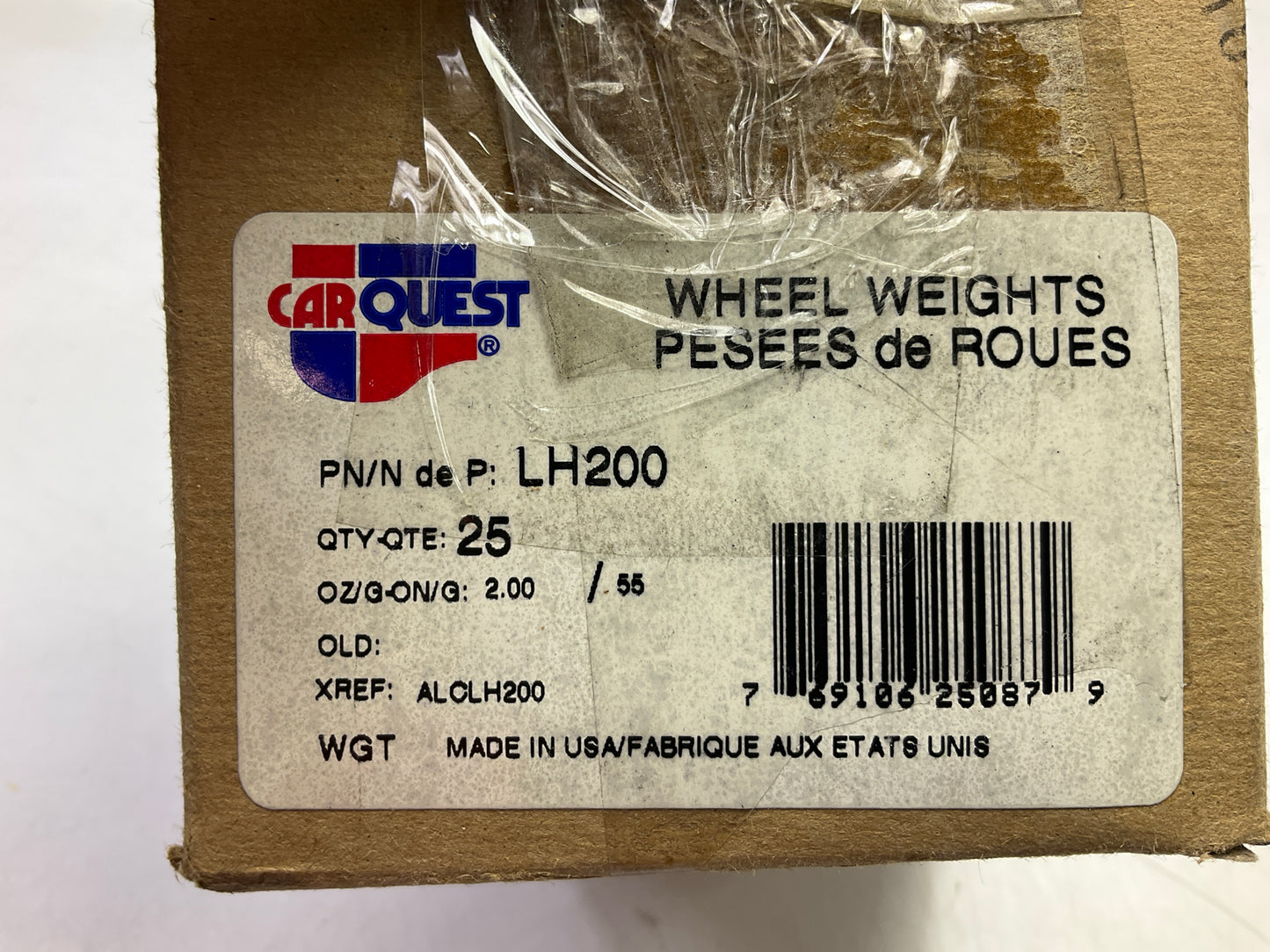Carquest LH200 2 Oz / 55 Grams Lead Wheel Weights - Pack Of (25)
