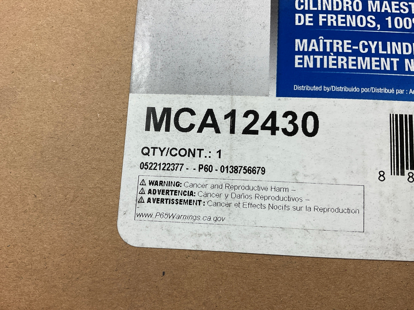 Carquest MCA12430 Brake Master Cylinder