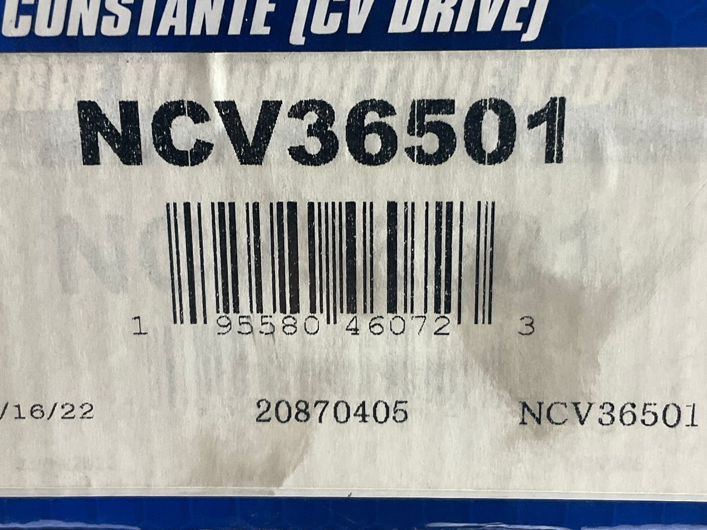 Carquest NCV36501 Front Left CV Axle For 1990-1993 Honda Accord Manual Trans