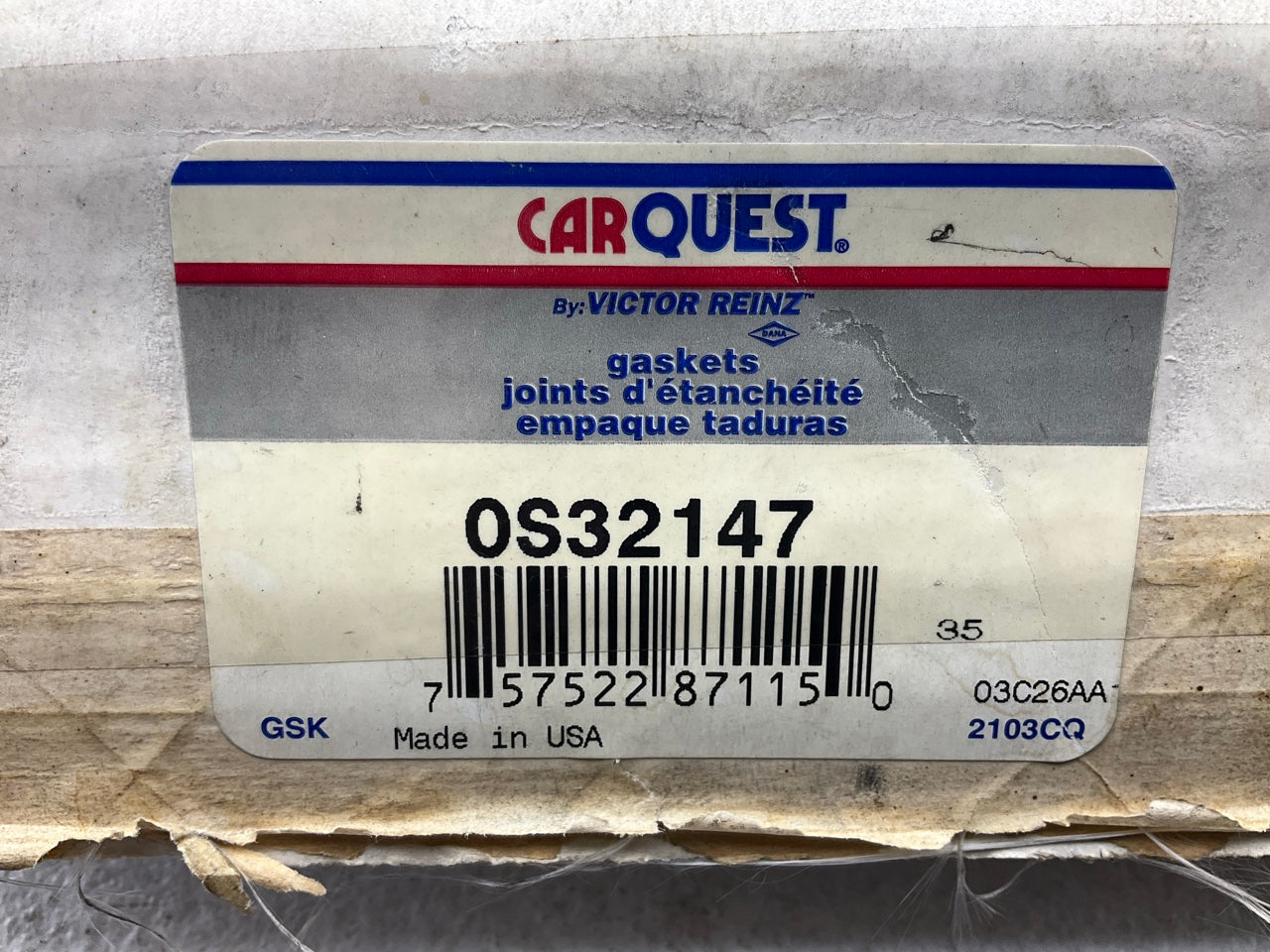 INCOMPLETE - Carquest OS32147 Engine Oil Pan Gasket - MISSING OIL PUMP GASKET