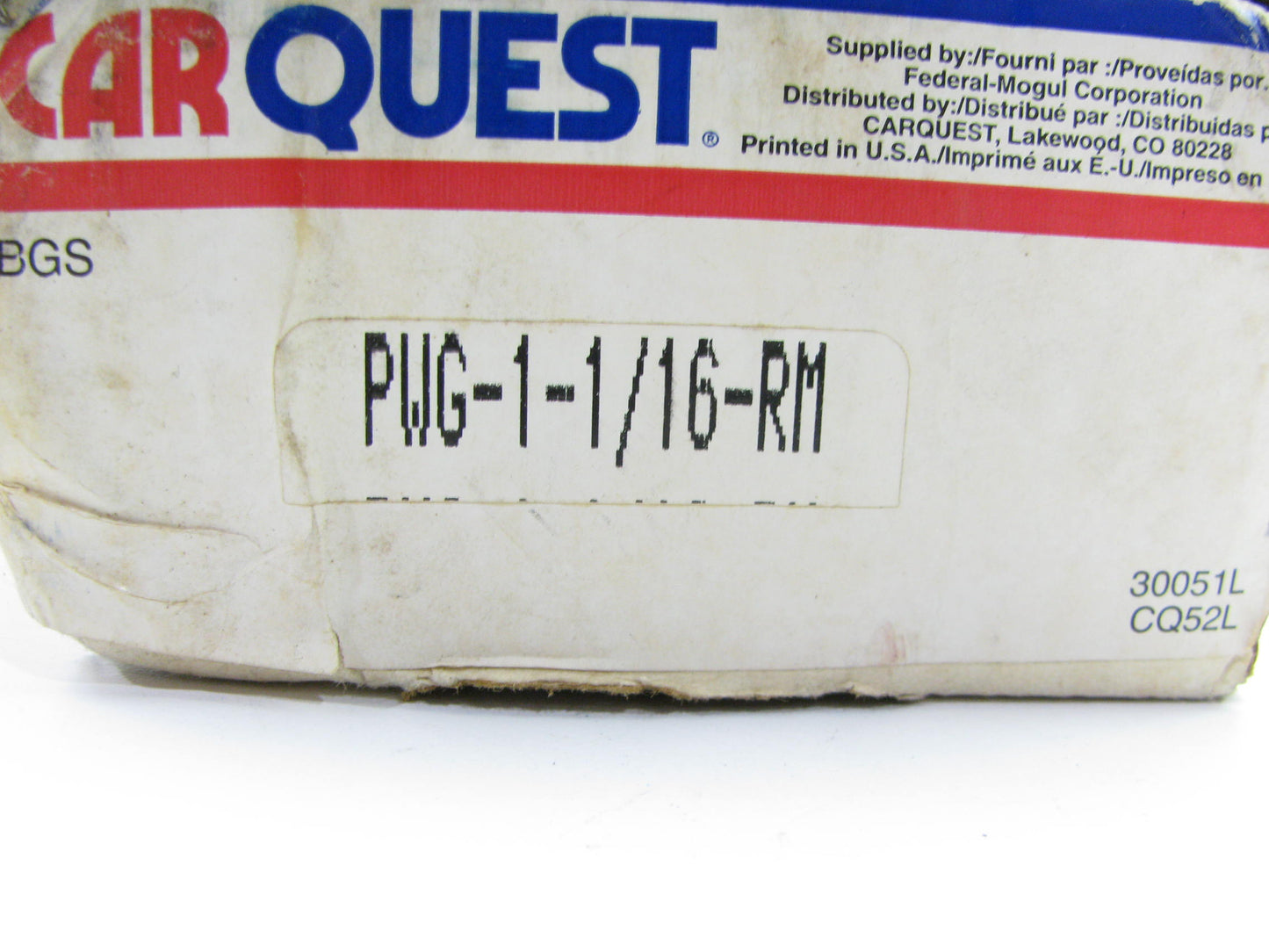 Carquest PWG-1-1/16-RM Pillow Block Ball Bearing (Made By Federal Mogul) 1-1/16''