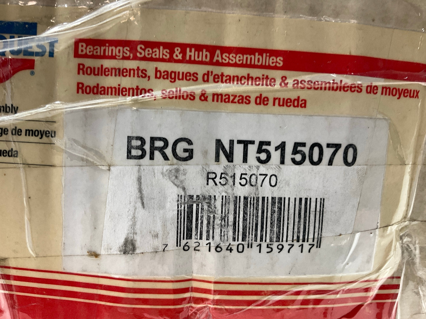 MISSING 1 LUG BOLT - Carquest R515070 Front Wheel Hub Bearing