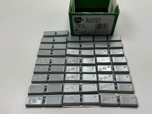 Carquest RU025Z Zinc Adhesive Wheel Weights 25 G, 25 Grams Low Profile, 25 Pcs